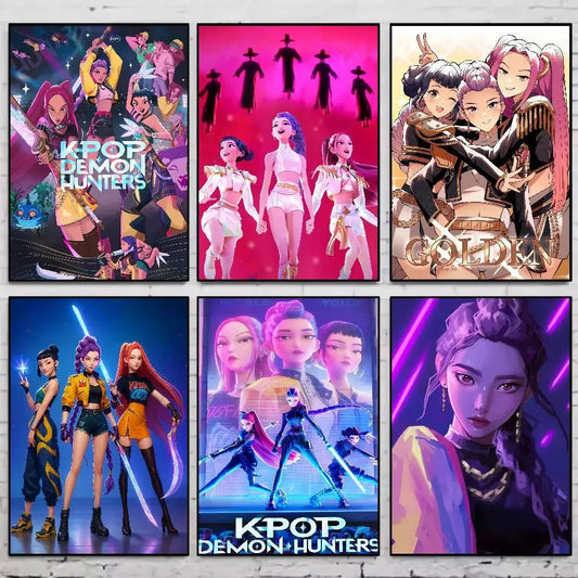 K-pop D-Demon Hunters Anime Poster Gallery Prints Self Adhesive Home Decor Decoration Wall Decals Living Room Sticker Shop1105053713 Store
