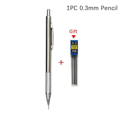 0.3 0.5 0.7 0.9 1.3 2.0mm Mechanical Pencil Set Full Metal Art Drawing Painting Automatic Pencil with Leads Office School Supply MROOFUL Official Store
