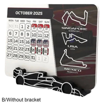 F1 2025 Calendar, Formula 1 Racing Calendar 2025 Desktop Decoration, 2025 Desktop Calendar With F1 Car Stand KITPIPI Home Improvement Store