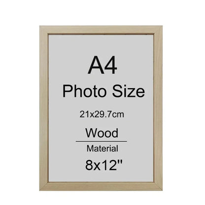1/2/3/6PCS 8x12inch Wood Photo Frame A4 Black White Brown Certificates Frame family Picture Frame Home Decor Poster Frame Verynice0911 Store
