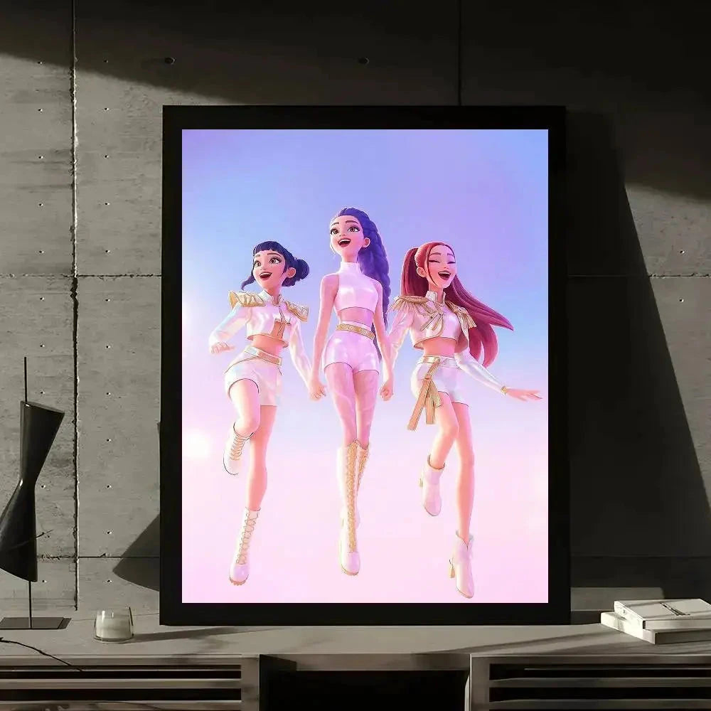 Movie KPop Demon Hunters Poster Gallery Prints Self Adhesive Home Decor Decoration Wall Decals Living Room Sticker Shop1105114049 Store