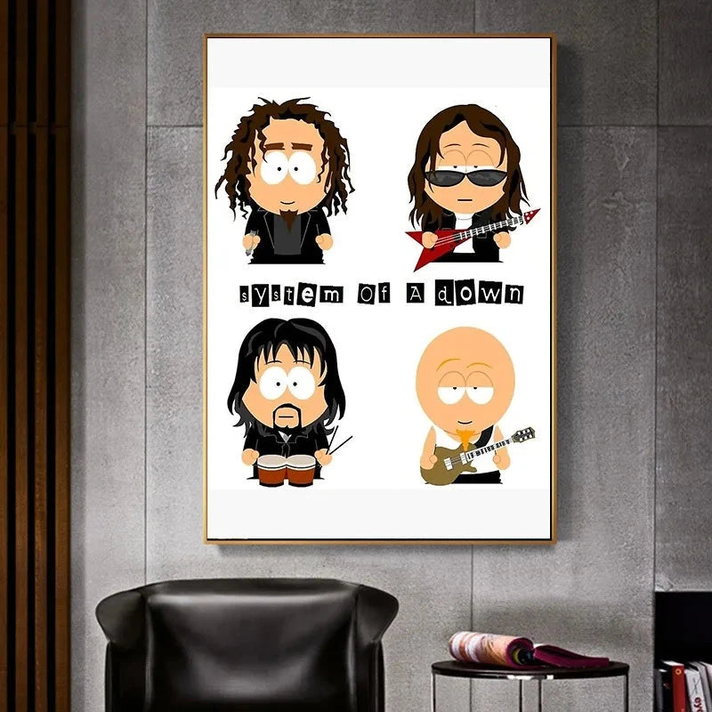 Heavy Metal Band System of A Down Posters Music Album Canvas Painting Wall Art Club Living Room Bedroom Home Office Decor Gift Shop1103333020 Store