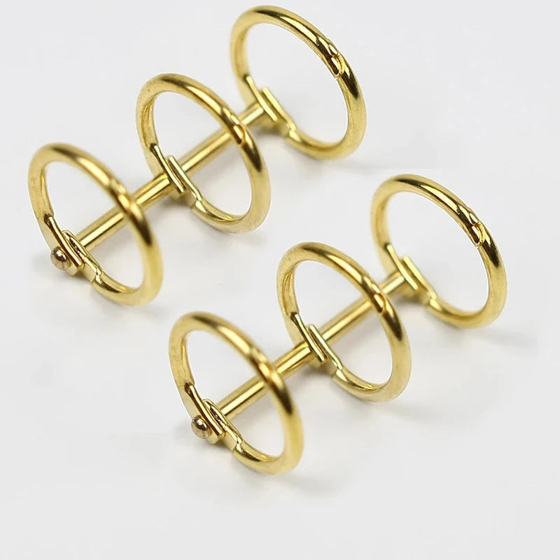3 Rings Loose Leaf Binder Clips DIY Metal Album Scrapbook Photo Album Clips Binder Rings Desk Calendar Circle Office Supplies Hotluck Stationery Store