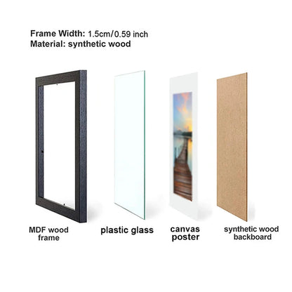 14pcs 4x6 Inch Picture Frames, Wooden Photo Frames without Mat ,Tabletop or Wall Display for Prints, Paintings, Poster penny art Store