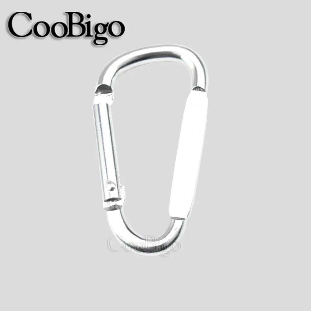 Aluminum Carabiner Key Holder Snap Hook Clip Keychain Keyring Keyfob D Ring Buckle Bottle Hanger Men Outdoor Sport Accessory 2pc CooBigo-Jewelry Store