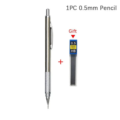 0.3 0.5 0.7 0.9 1.3 2.0mm Mechanical Pencil Set Full Metal Art Drawing Painting Automatic Pencil with Leads Office School Supply MROOFUL Official Store