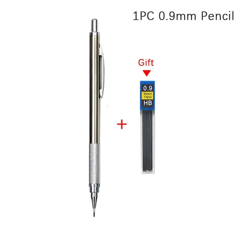 0.3 0.5 0.7 0.9 1.3 2.0mm Mechanical Pencil Set Full Metal Art Drawing Painting Automatic Pencil with Leads Office School Supply MROOFUL Official Store