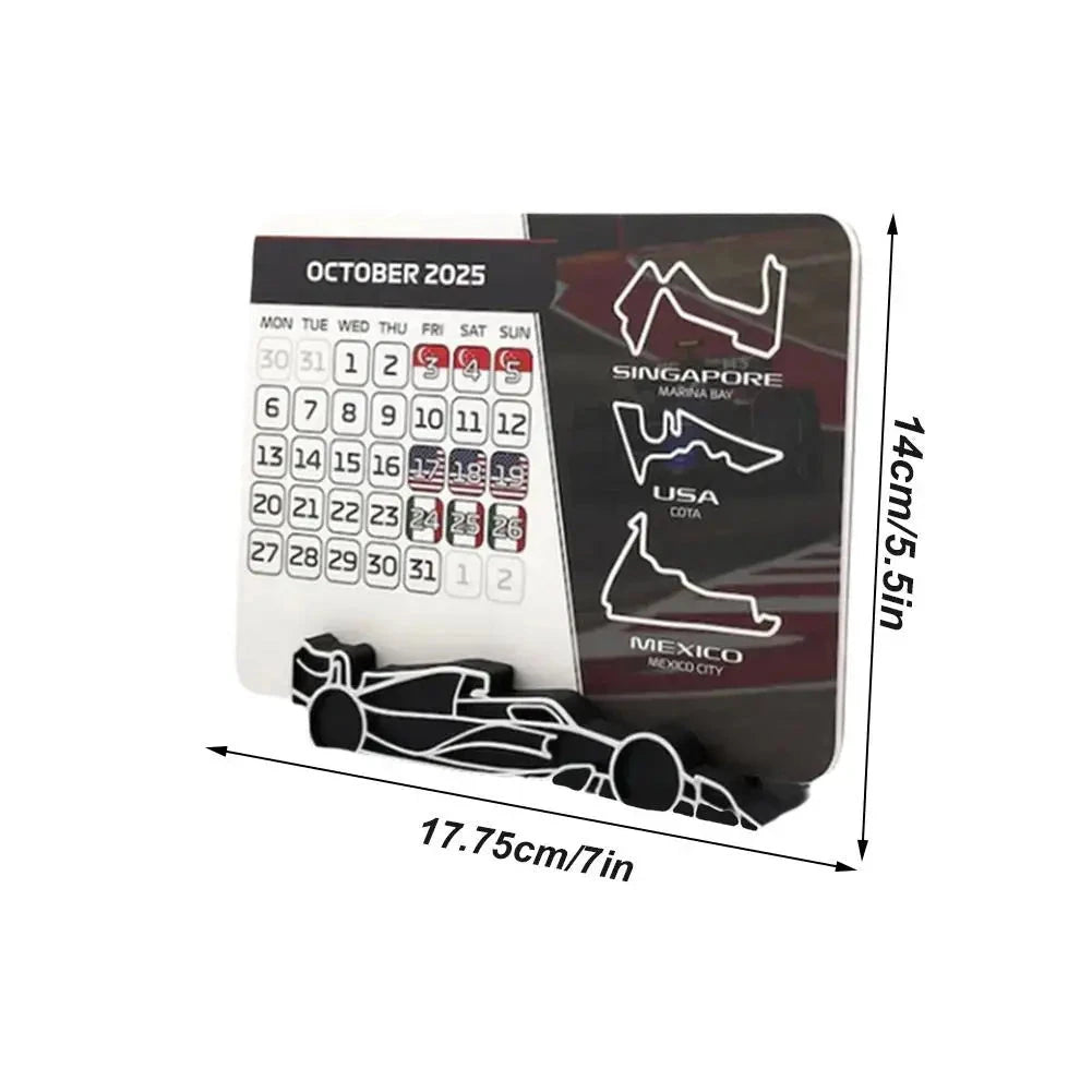 F1 2025 Calendar, Formula 1 Racing Calendar 2025 Desktop Decoration, 2025 Desktop Calendar With F1 Car Stand KITPIPI Home Improvement Store
