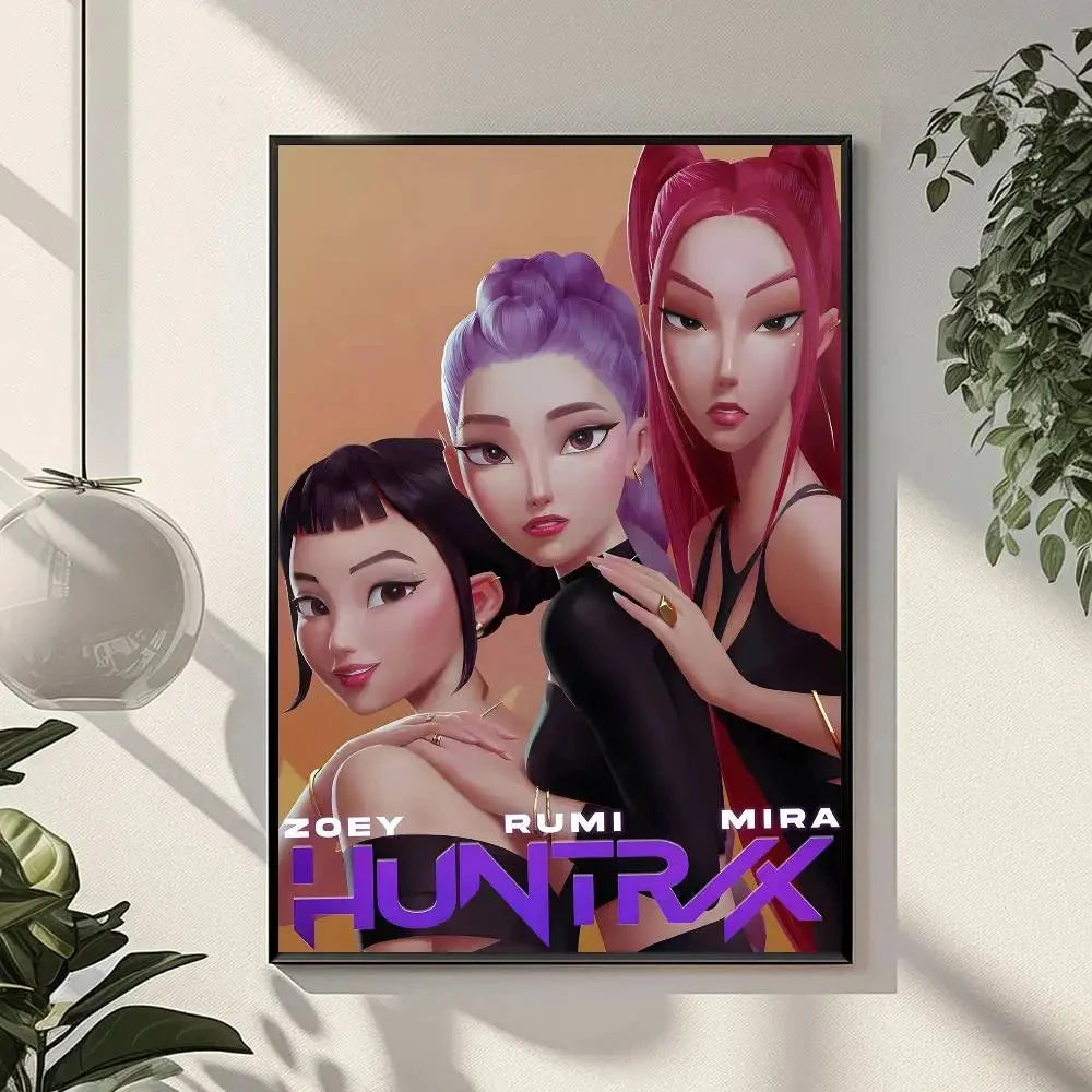 K-KPop D-Demon H-Hunters Sajaboy Poster Art With Prints Home bedroom living room decoration gift Shop1105148117 Store