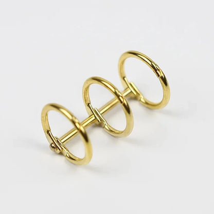 3 Rings Loose Leaf Binder Clips DIY Metal Album Scrapbook Photo Album Clips Binder Rings Desk Calendar Circle Office Supplies Hotluck Stationery Store