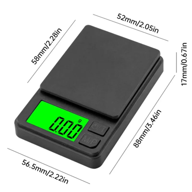 Precision Pocket Scale 1000g X 0.01g - Digital Gram Food Jewelry Ounces/Grains Scale with Backlit LCD - Mini Scale for Travel Shop1103803024 Store