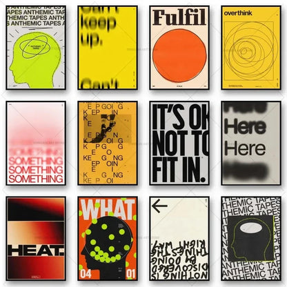 Modern Quotes Posters Retro Inspirational Words Canvas Print Calligraphy Wall Art Canvas Painting for Living Room Home Decor Timeless Art Store