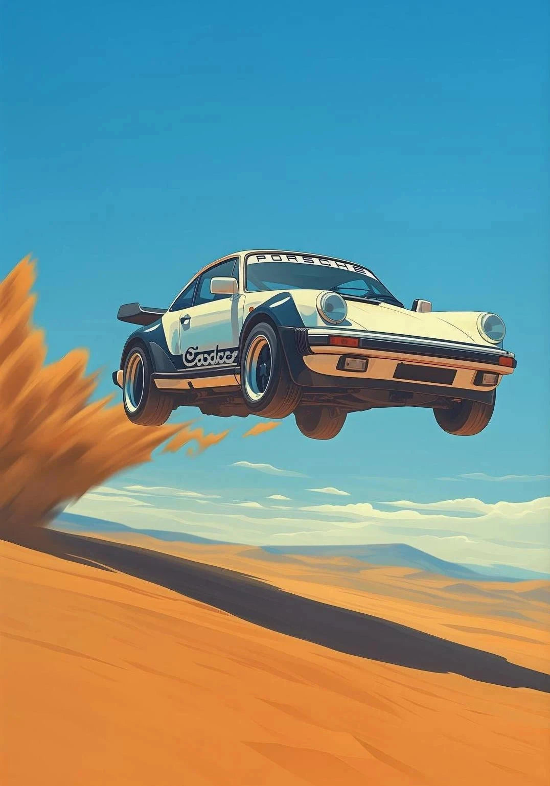 Classic Porsche 911 Alpine Drive Poster Retro Alpine Trip Cartoon Prints Canvas Painting Wall Art Picture Home Living Room Decor Shop1103250243 Store