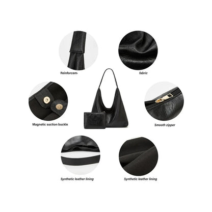 [Bag Sets] New Tote bag 100 hand bill of lading shoulder women's bag retro simple large bag Tote bag rilibegan Official Store