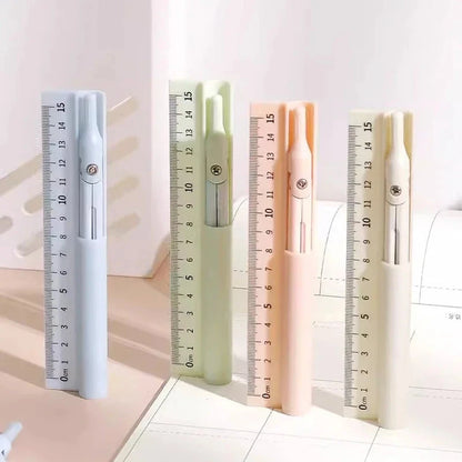 3 in 1 Compass Ruler with Pencil Multifunctional Drawing Compass Math Geometry Tools Korean Stationery Kawaii Drafting Supplies Sun4rising Stationery Store