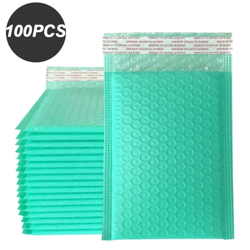 100Pcs Bubble Envelope Self Seal Pink Shipping Packaging Packing Bag Small Business Supplies Mailer Delivery Package Bags Office JF Office Supplies Store