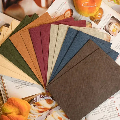 5/10pcs Vintage Linen Envelopes DIY Postcard Wedding Invitation Card Cover Gift Wrap Envelopes Korean Stationery Office Supplies Hotluck Stationery Store