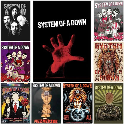 Heavy Metal Band System of A Down Posters Music Album Canvas Painting Wall Art Club Living Room Bedroom Home Office Decor Gift Shop1103333020 Store