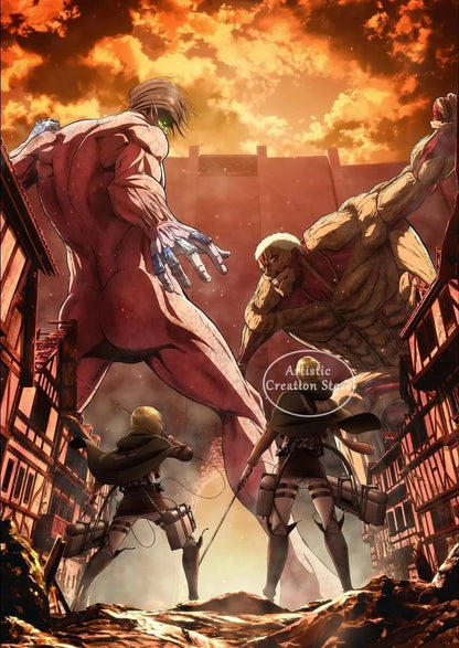 Attack on Titan  Canvas Art Poster  Anime Wall Decor for Bedroom Game Room Shop1104113394 Store