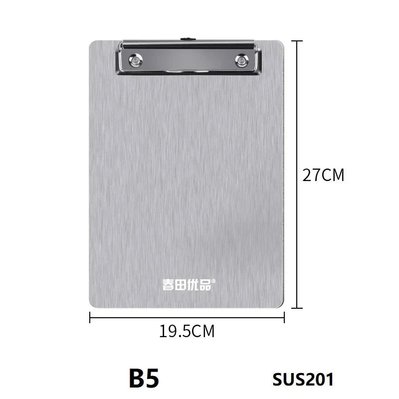 Clip Board Stainless Steel Writing Pad Folder Paper Office Supplies Organizer Clipboard Storage Box Document Pad Paper Holder Shop1103467202 Store