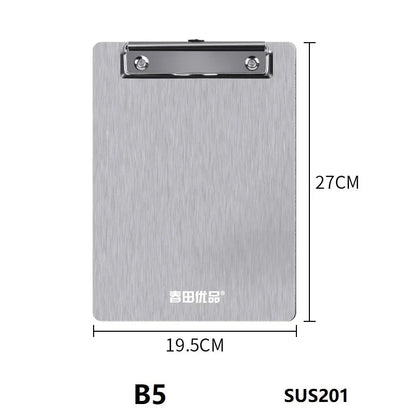 Clip Board Stainless Steel Writing Pad Folder Paper Office Supplies Organizer Clipboard Storage Box Document Pad Paper Holder Shop1103467202 Store