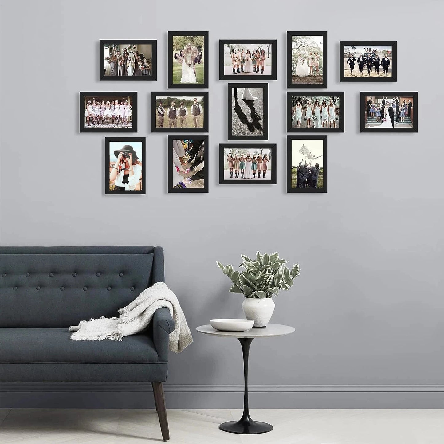 14pcs 4x6 Inch Picture Frames, Wooden Photo Frames without Mat ,Tabletop or Wall Display for Prints, Paintings, Poster penny art Store