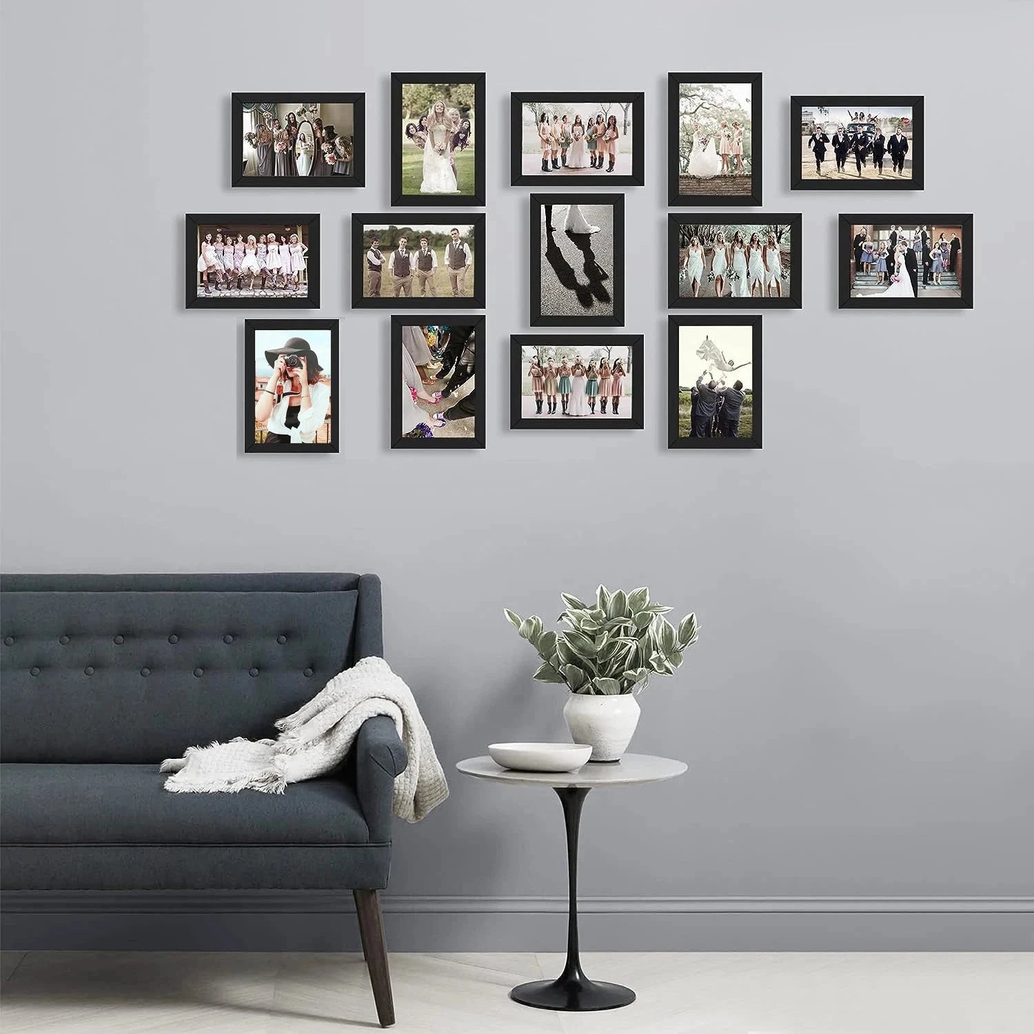 14pcs 4x6 Inch Picture Frames, Wooden Photo Frames without Mat ,Tabletop or Wall Display for Prints, Paintings, Poster penny art Store