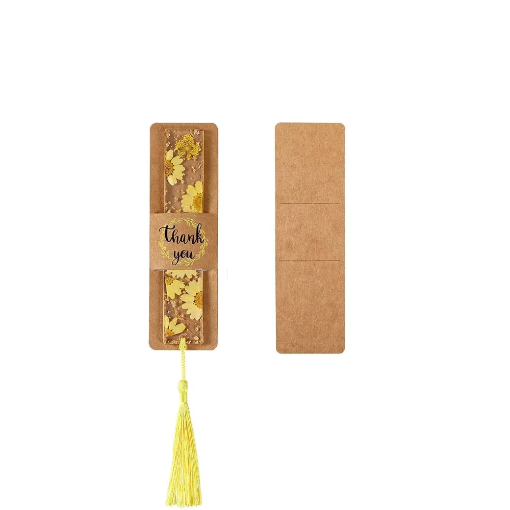 10/30/50 Sets Kraft Bookmark Sleeve Holder Blank Display Cards with OPP Bags for Gift Small Business Selling Packaging Supplies David's Findings Store