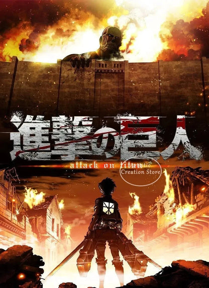 Attack on Titan  Canvas Art Poster  Anime Wall Decor for Bedroom Game Room Shop1104113394 Store