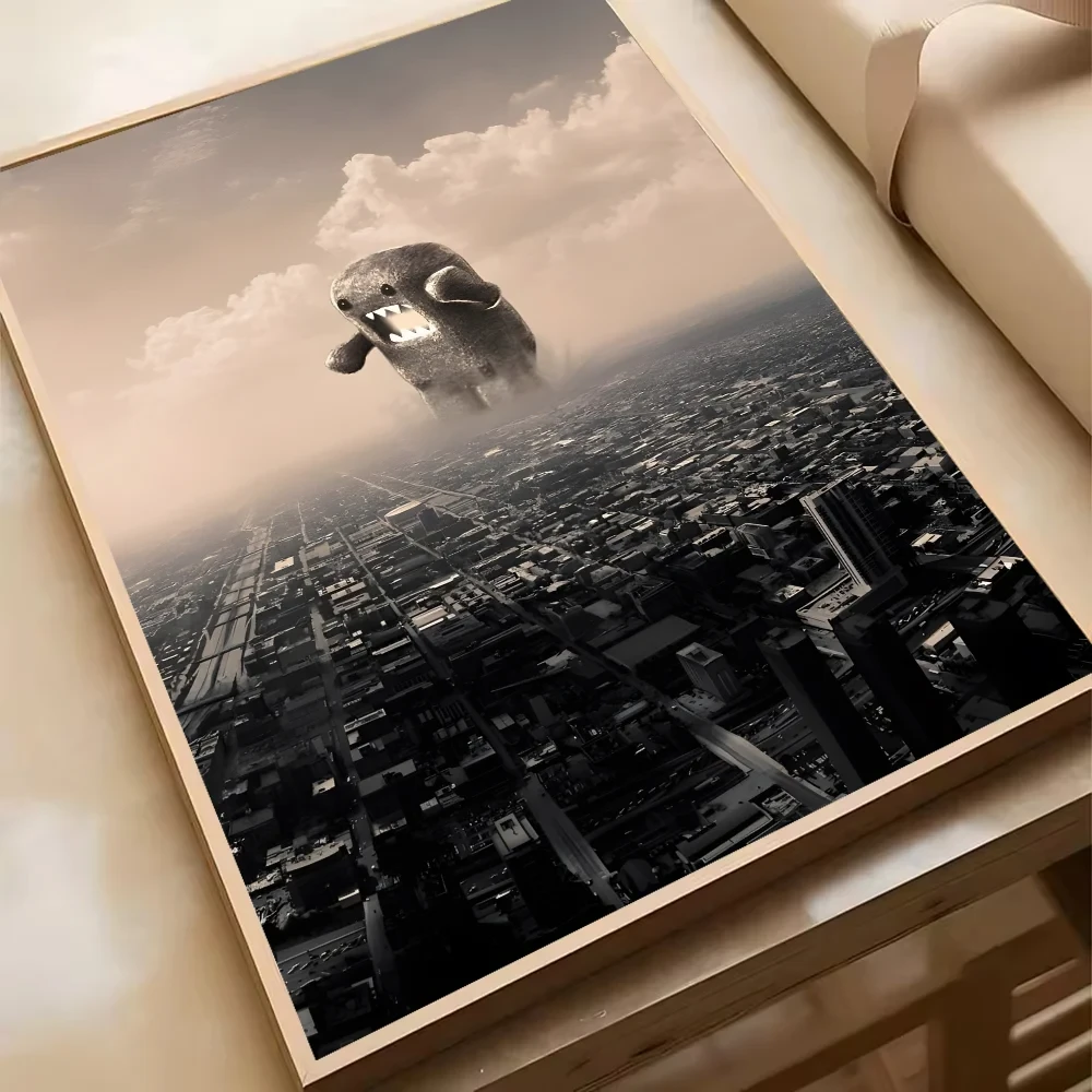 Cute Domo-Kun Classic Movie Poster HD Art Sticky Wall Waterproof Home Living Room Bedroom Bar Aesthetic Decoration YSQ Gift 02 Store