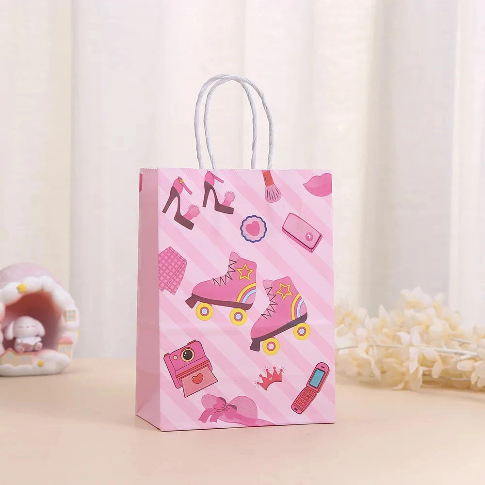 StoBag, Pink Doll Gift Wrapping Kraft Paper Tote Bag, for Birthday, Packing Candy Snack, Decoration Supplies,Reusable,12/30pcs StoBag Gift Wrap Bag Wholesale Store