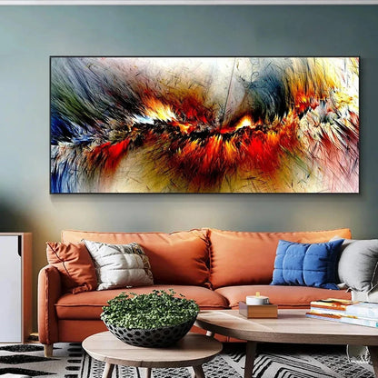 Grey Yellow Cloud Abstract Art Oil Painting Posters And Prints on Canvas Modern Art Independe Wall Picture For Living Room Decor HALFLEMART Posters Prints Painting Store