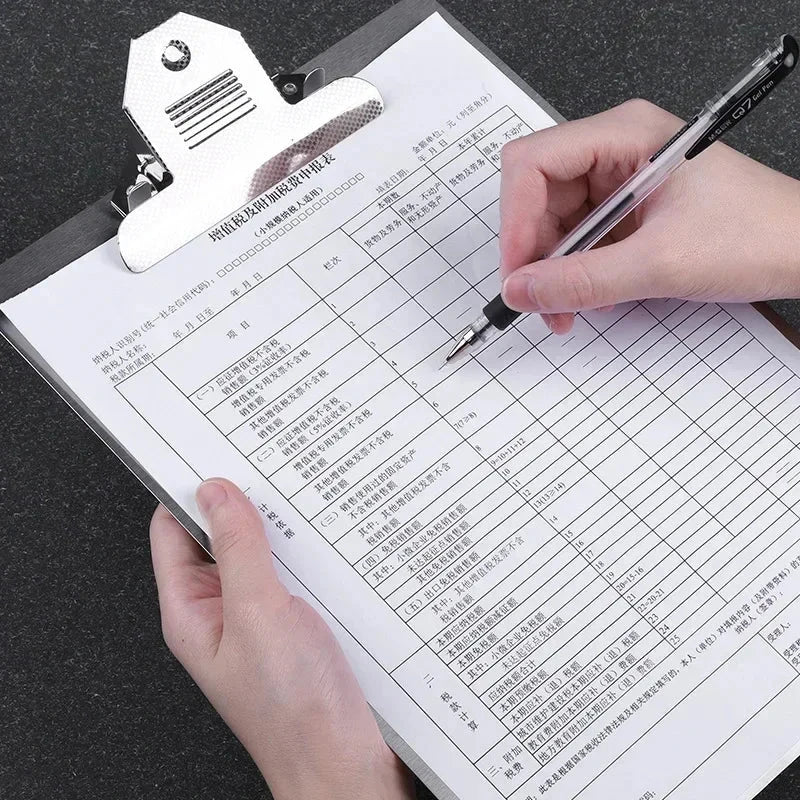 Clip Board Stainless Steel Writing Pad Folder Paper Office Supplies Organizer Clipboard Storage Box Document Pad Paper Holder Shop1103467202 Store