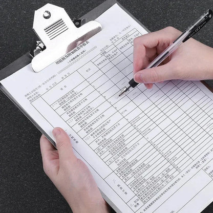 Clip Board Stainless Steel Writing Pad Folder Paper Office Supplies Organizer Clipboard Storage Box Document Pad Paper Holder Shop1103467202 Store