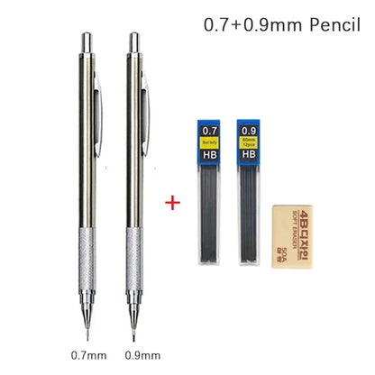 0.3 0.5 0.7 0.9 1.3 2.0mm Mechanical Pencil Set Full Metal Art Drawing Painting Automatic Pencil with Leads Office School Supply MROOFUL Official Store