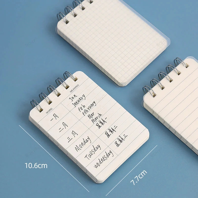 200 Page Line Mini Pocket A7 Diary Notebook To Do Notepad Office Accessories Notebook Acessórios Word Blank Grid Diary SuSu Education Factory Store