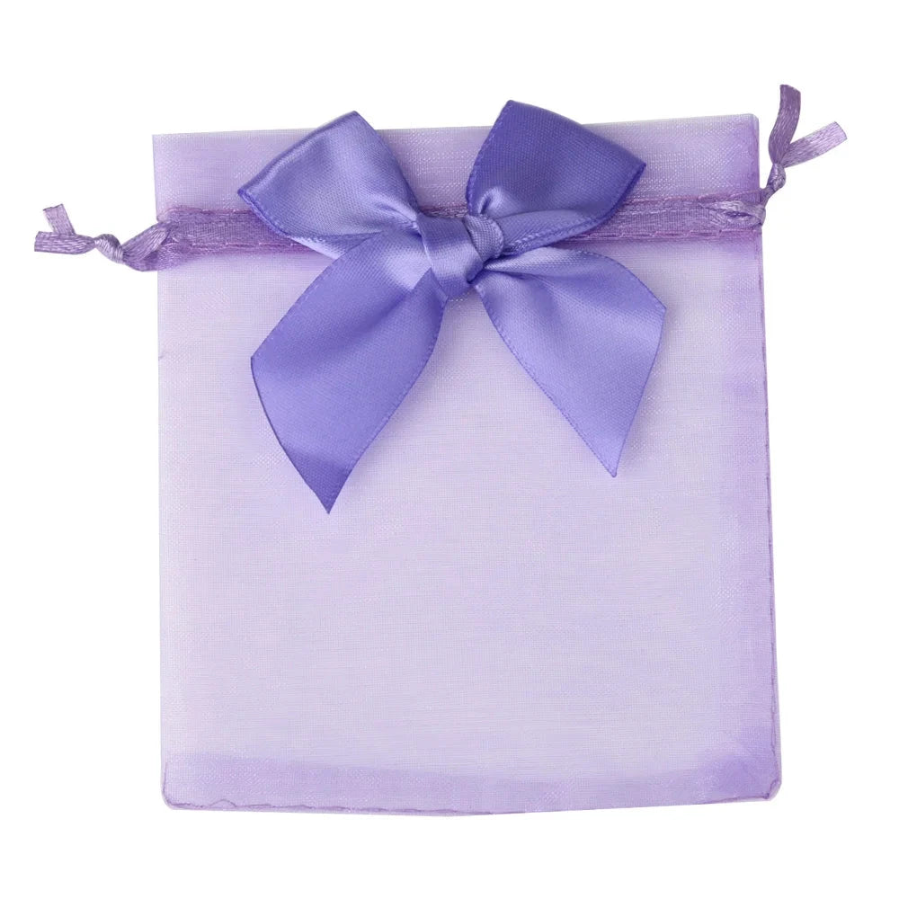 10/20/50pcs/lot New Organza Gift Bag Bowknot Christmas Party Wedding Candy Bags Exquisite Jewelry Packing Drawstring Pouch Organzabag Store Store