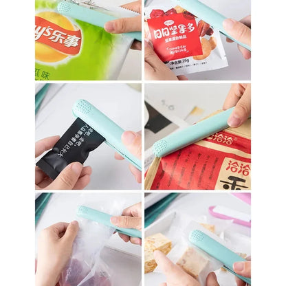 Kitchen Food Saver Sealer Sealing Clip for Snacks Home Small Packing Gadget Food Storage Plastic Bag Sealer Capper 100V-240V Luckima Store