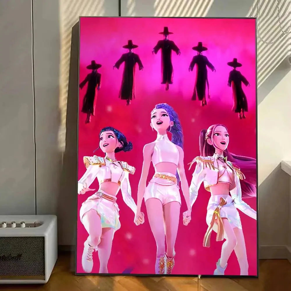 K-pop D-Demon Hunters Anime Poster Gallery Prints Self Adhesive Home Decor Decoration Wall Decals Living Room Sticker Shop1105053713 Store