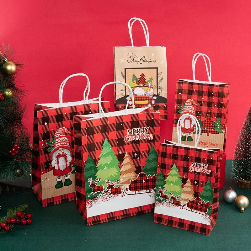 StoBag, Christmas Gift Bags, for kids party supplies, packing candy snack presents, New Year Decor, Reusable non woven, 12/30pcs StoBag Gift Wrap Bag Wholesale Store