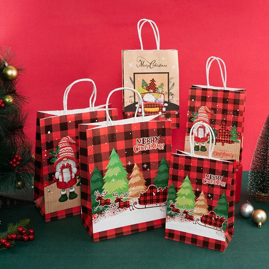 StoBag, Christmas Gift Bags, for kids party supplies, packing candy snack presents, New Year Decor, Reusable non woven, 12/30pcs StoBag Gift Wrap Bag Wholesale Store