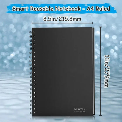 HOMESTEC A4 Reusable Erasable Notebook With Pen&Cloth Microwave Heating Waterproof Notepad Office School Smart Notebook HOMESTEC Stationery Store