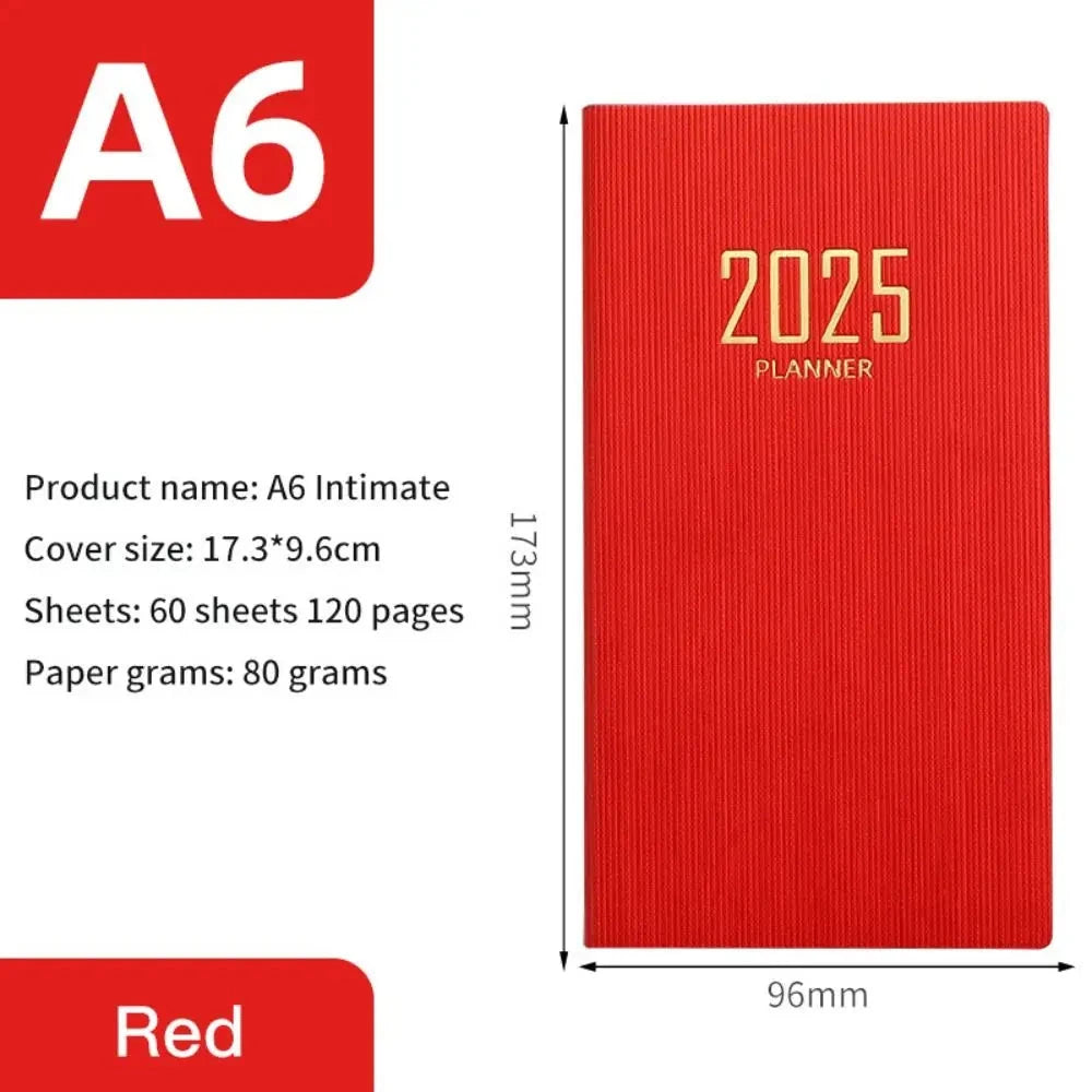 Minimalist A5 2025 Agenda Book with Calendar To Do List A5 Notebook Spanish Morandi Color 2025 Planner Notebook School Office Gadget Store