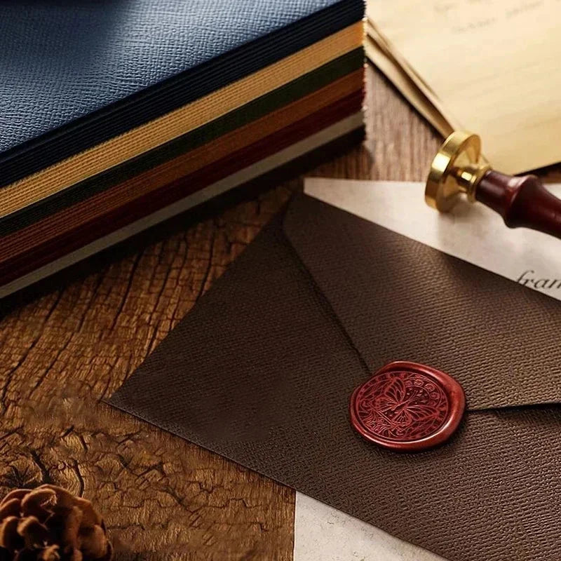 5/10pcs Vintage Linen Envelopes DIY Postcard Wedding Invitation Card Cover Gift Wrap Envelopes Korean Stationery Office Supplies Hotluck Stationery Store