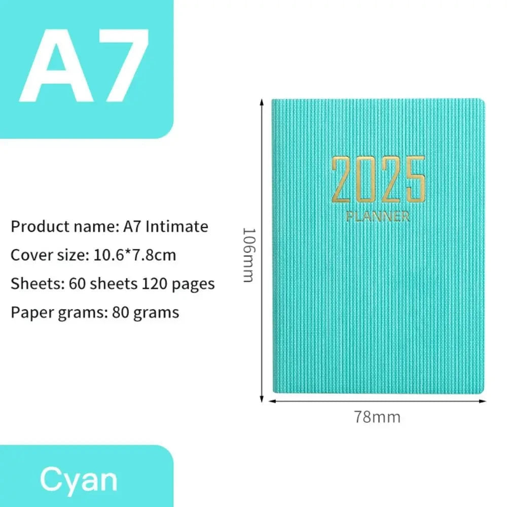 Minimalist A5 2025 Agenda Book with Calendar To Do List A5 Notebook Spanish Morandi Color 2025 Planner Notebook School Office Gadget Store