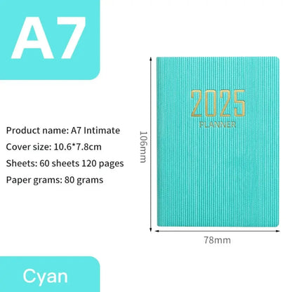 Minimalist A5 2025 Agenda Book with Calendar To Do List A5 Notebook Spanish Morandi Color 2025 Planner Notebook School Office Gadget Store