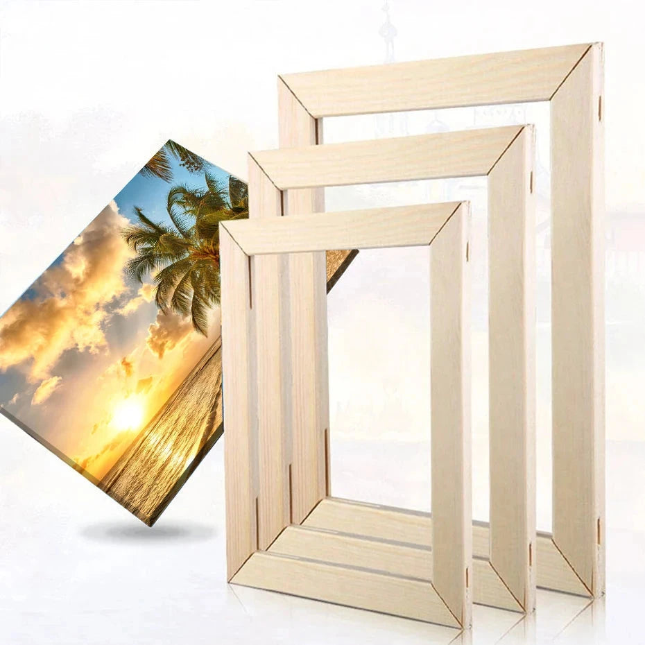 Solid Wood Canvas Picture Frame Kit DIY Stretcher Bars for Canvas Prints Diamond Oil Painting Wooden Wall Art Gallery Home Decor Canvas-Painting-Art-Poster Store