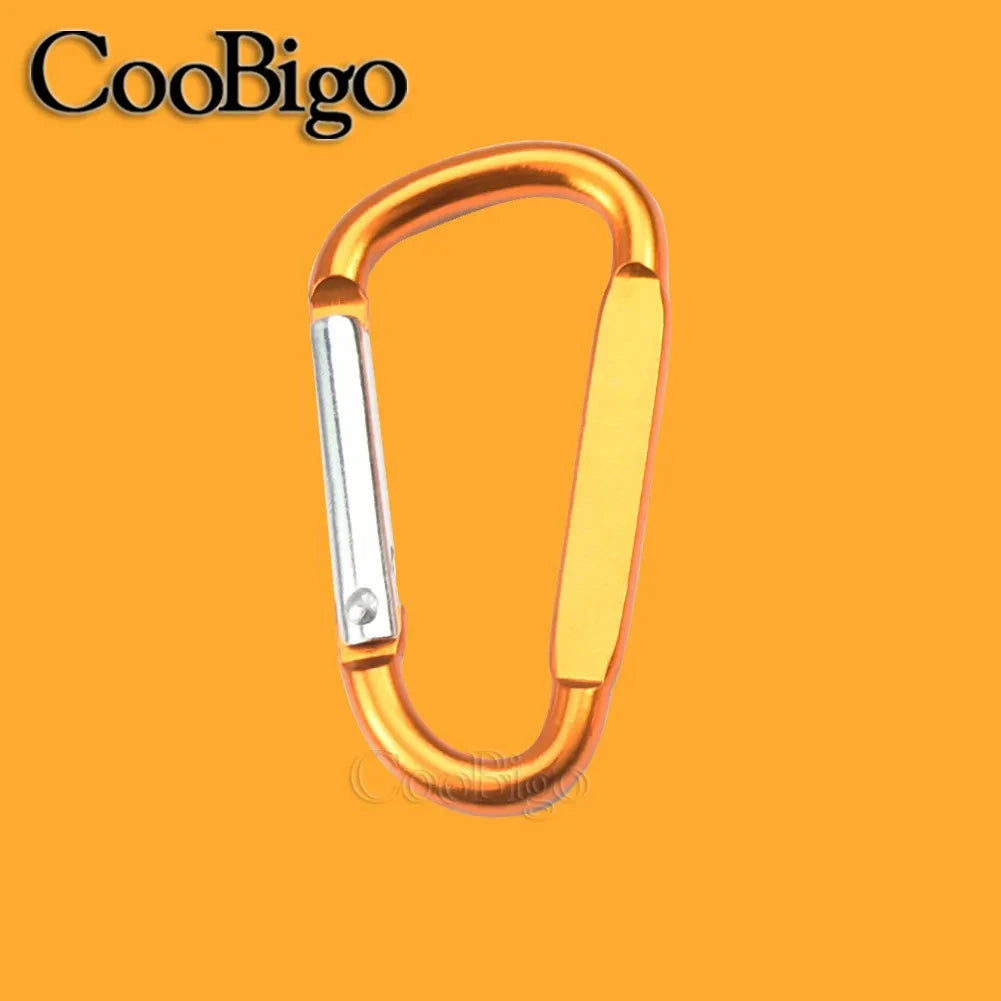 Aluminum Carabiner Key Holder Snap Hook Clip Keychain Keyring Keyfob D Ring Buckle Bottle Hanger Men Outdoor Sport Accessory 2pc CooBigo-Jewelry Store