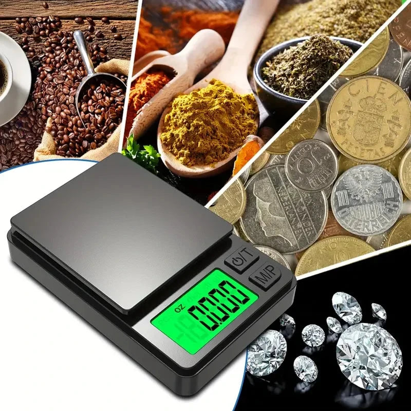 Precision Pocket Scale 1000g X 0.01g - Digital Gram Food Jewelry Ounces/Grains Scale with Backlit LCD - Mini Scale for Travel Shop1103803024 Store