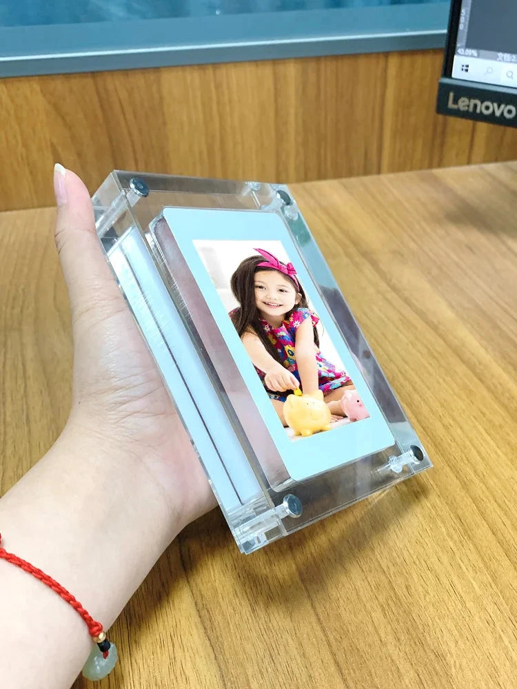 Acrylic Digital Photo Frame 5/7 Inch 1000mAh Vertical Display IPS Screen 4G Memory Battery Porta Retrato Digital 3Life Store